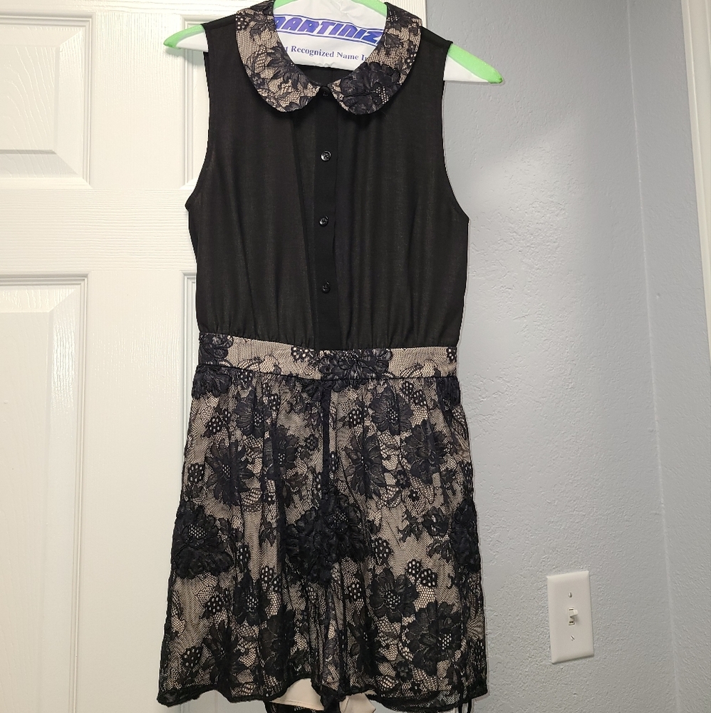 Black and Nude Romper